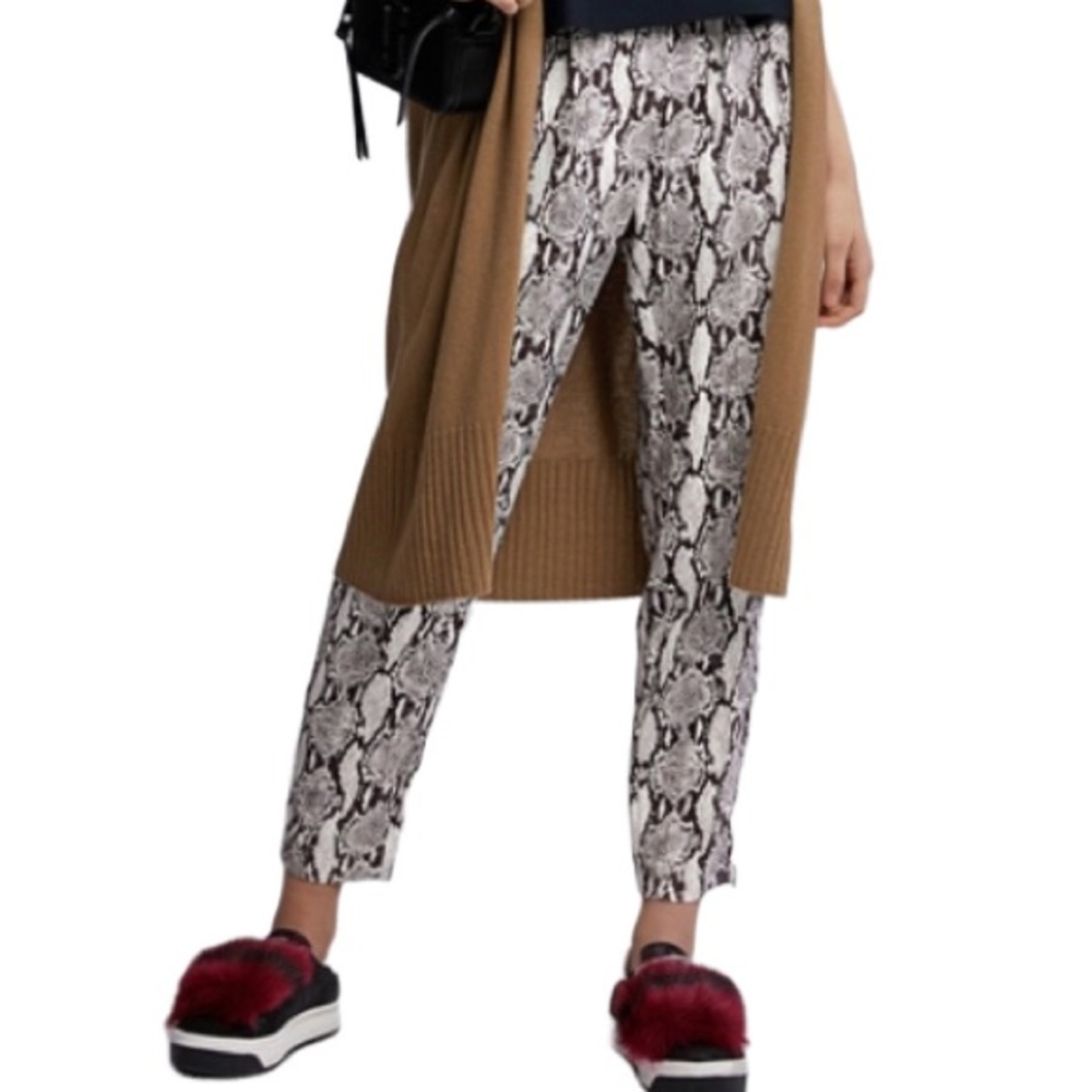 NWT ALC Elijah Snakeskin Print Straight Leg Pant - Sz 10
